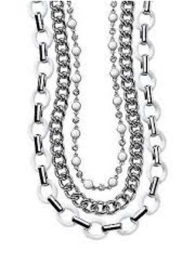 Lia Sophia "Wayfarer" layered necklace set in white NWT 🏷️